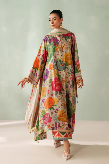 Baroque 2 pcs Printed Unstitched Lawn Suit - UF-4296