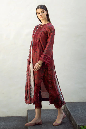 Baroque 2 pcs Printed Unstitched Lawn Suit - UF-545
